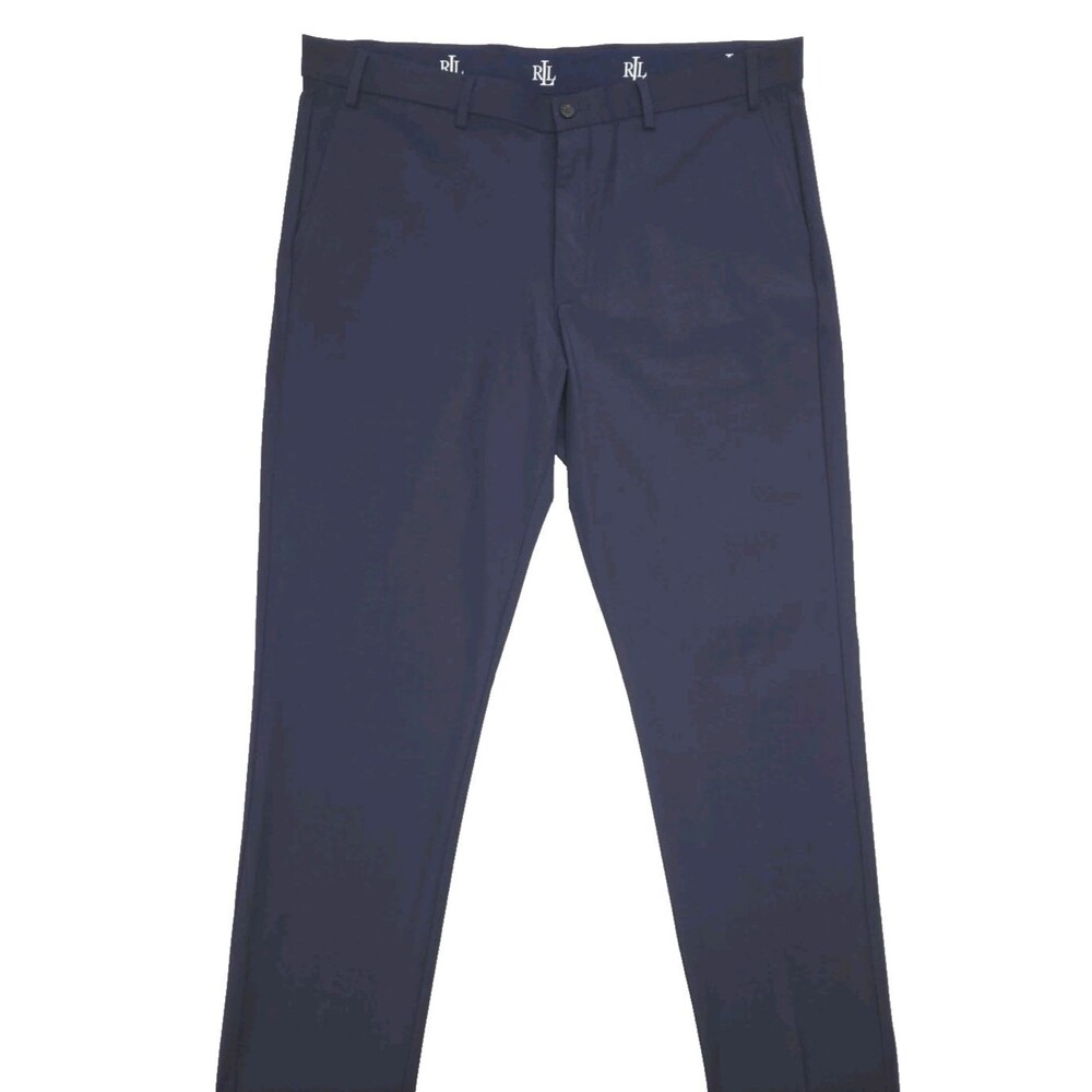 Ralph Lauren Polo Pants Blue Men Sz 40x32 Black Label Cotton Stretch Grip Waist